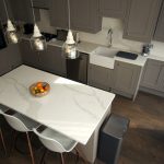 calacutta urban quartz white quartz with marble effect installed in barnet by rock and co