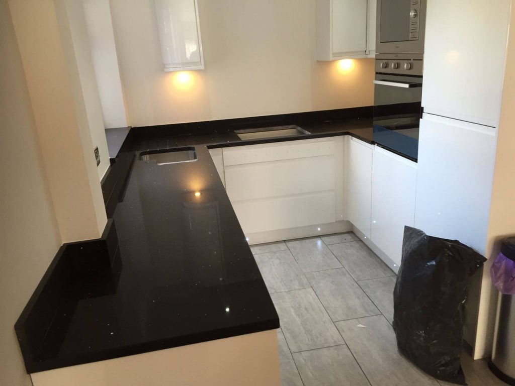 black starlight quartz worktop rock and co