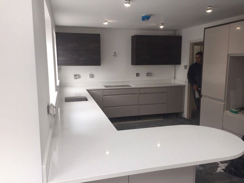 White Quartz Worktops Rock And Co Granite Ltd