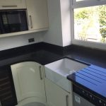 black quartz kitchen worktop silestone