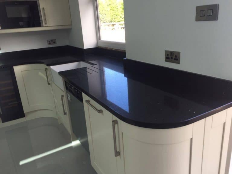 black starlight quartz worktop