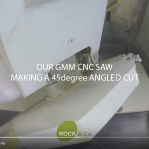 image of video screenshot of cnc bridge saw turning around