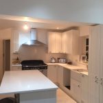 quartz kitchen worktop and island