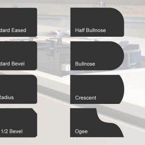 granite edge profiles diagram
