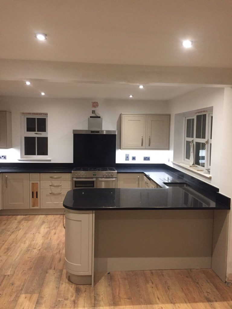 cosmico nero urban quartz fitted in a kitchen