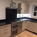 cosmico nero urban quartz fitted in a kitchen with upstands