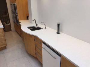 bianco minerale urban quartz worktops installed