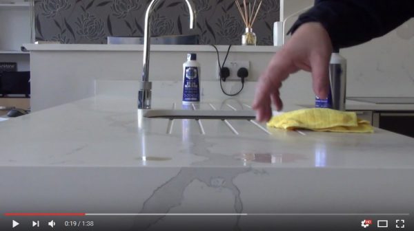 stain removal from quartz worktops