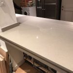 nebbia grigia grey quartz by urban quartz in shaker style kitchen