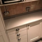 nebbia grigia grey quartz by urban quartz in shaker style kitchen