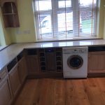 caffe magnifico urban quartz worktops installed with brown traditional kitchen