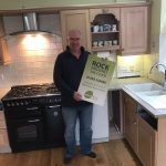 caffe magnifico urban quartz worktops installed with brown traditional kitchen