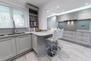 grigio chiaro pura quartz worktops in grey traditional kitchen