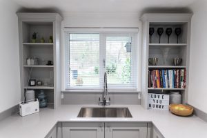 grigio chiaro pura quartz worktops in grey traditional kitchen