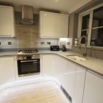 grigio medio stella quartz worktops installed in stevenage with gloss white wren kitchen