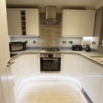 grigio medio stella quartz worktops installed in stevenage with gloss white wren kitchen