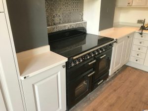 bianco carrina white quartz worktops with subtle marble veining