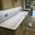 caffe magnifico quartz worktops in cream gloss kitchen