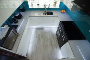 grigio medio stella quartz worktops in white kitchen