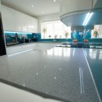 grigio medio stella quartz worktops in white kitchen