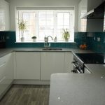 grigio medio stella quartz worktops in white kitchen