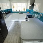 grigio medio stella quartz worktops in white kitchen