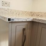 strapazzate urban quartz worktops in traditional cream kitchen