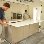 bianco marmo suprema quartz worktop installation before and after