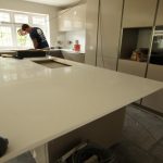 bianco marmo suprema quartz worktop installation before and after