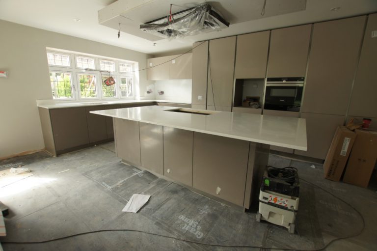 bianco marmo suprema quartz worktop installation before and after