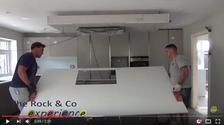 video of quartz worktop installation