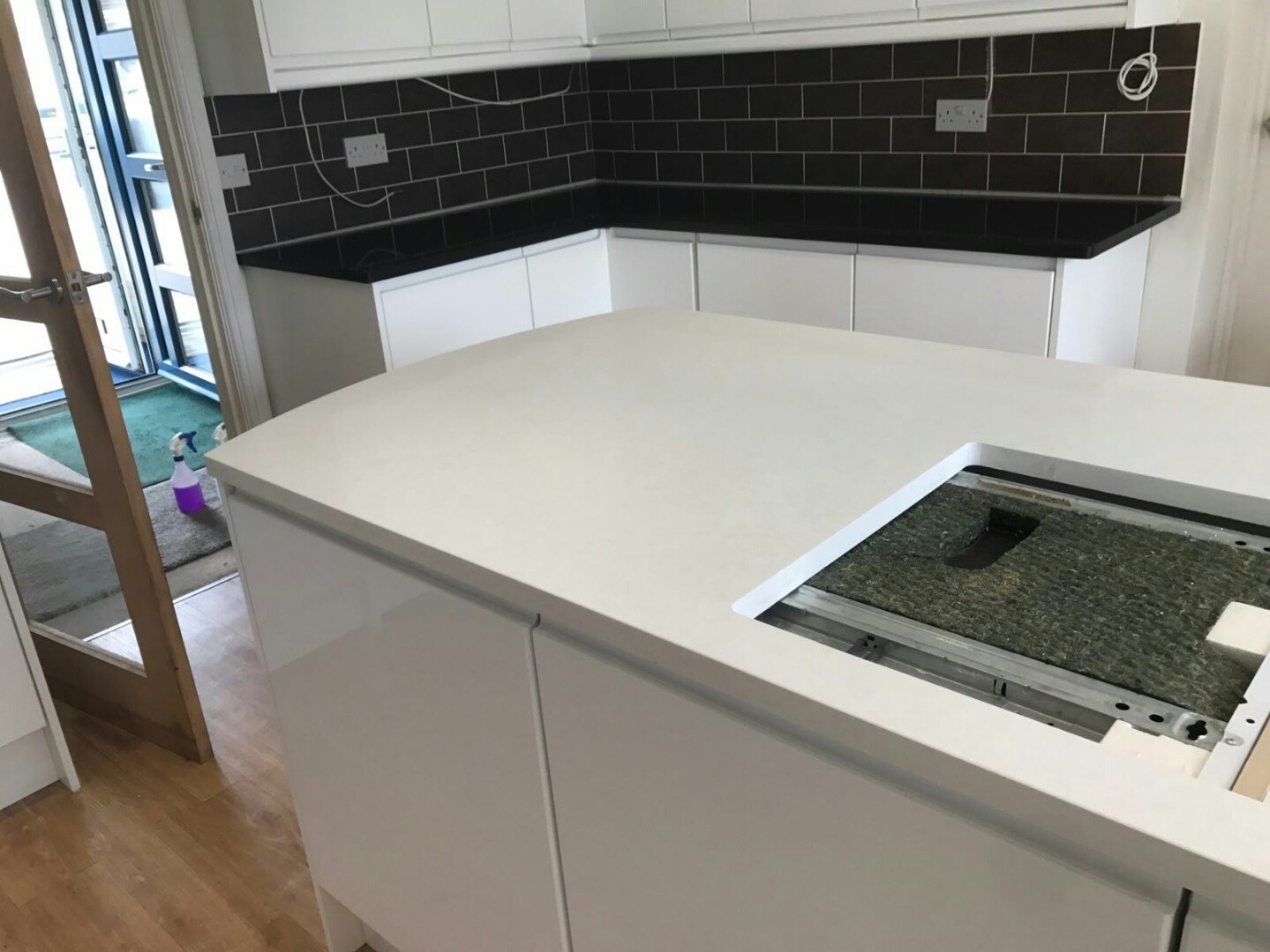 nero de lusso and bianco marmo suprema quartz worktops black and white combination