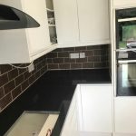 nero de lusso and bianco marmo suprema quartz worktops black and white combination