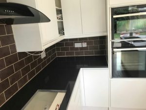 nero de lusso and bianco marmo suprema quartz worktops black and white combination