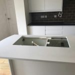 nero de lusso and bianco marmo suprema quartz worktops black and white combination