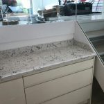 bianco foresta and rosso stella quartz worktops