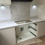 bianco foresta and rosso stella quartz worktops