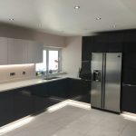 white and grey combination quartz worktops