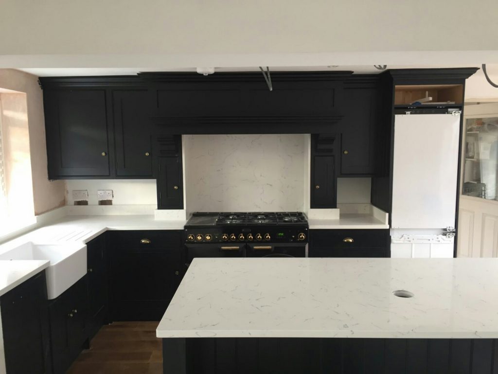 carrera quartz worktops chigwell in handmade kitchen