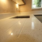 bianco stella white starlight quartz worktops installation rock and co