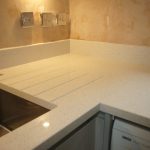 bianco stella white starlight quartz worktops installation rock and co