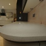 bianco stella white starlight quartz worktops installation rock and co