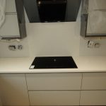 bianco stella white starlight quartz worktops installation rock and co