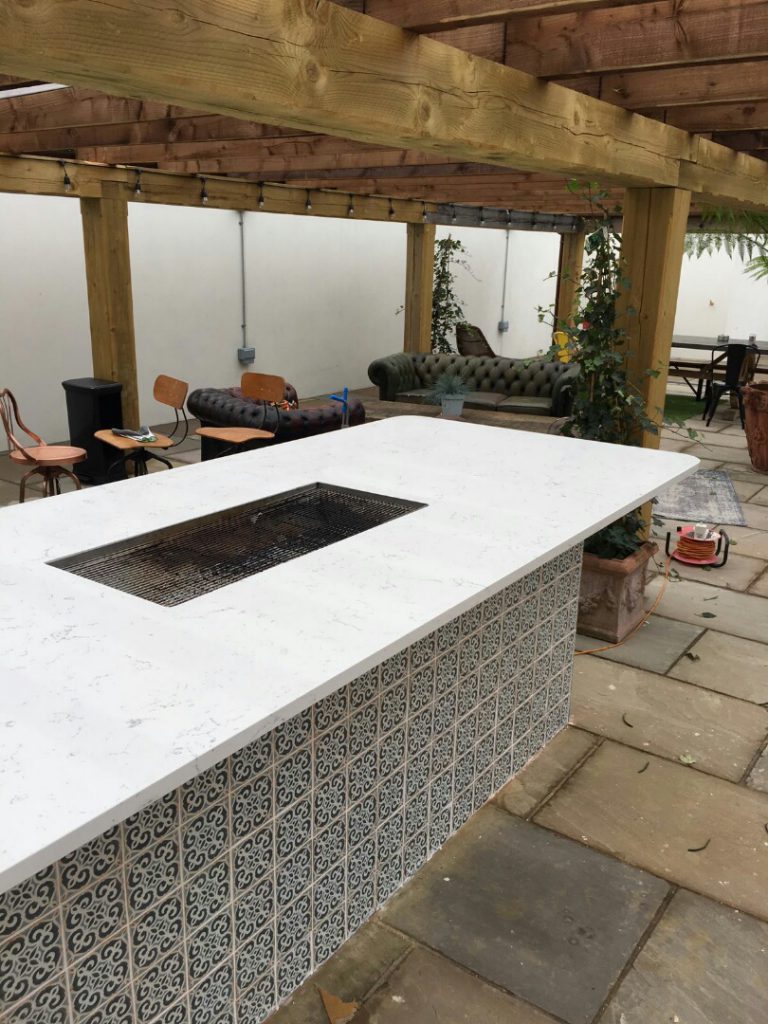 carrera quartz outdoor entertaining space