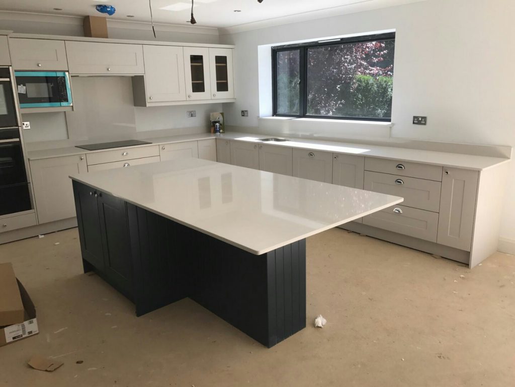 bianco de lusso quartz worktops brookmans park