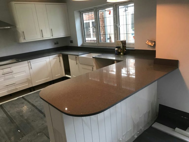 grigio medio stella quartz worktops in kitchen