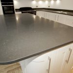 piatra slate carrera grey quartz in kitchen