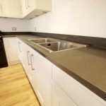 piatra slate carrera grey quartz in kitchen