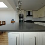 piatra slate carrera grey quartz in kitchen