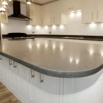 piatra slate carrera grey quartz in kitchen